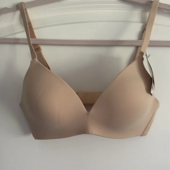 NWT Wacoal womens How Perfect Wire Free T-shirt Bra, sand, 30C - Picture 5 of 6